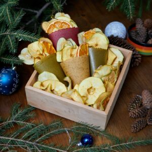 Рожки из пастилы + фруктовые чипсы